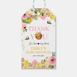 Bee Baby Shower Mommy zu sein rosa Frühling Blüte Geschenkanhänger