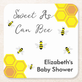 Bee Baby Shower Rechteckiger Pappuntersetzer