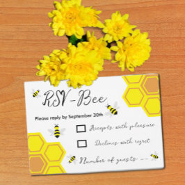 Bee Baby Shower RSVP Karte