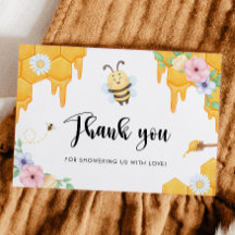 Bee Baby Shower Vielen Dank