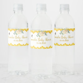 Bee Baby Shower Wasserflaschenetikett