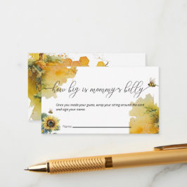 Bee Baby Shower | Wie groß ist das Bauchspiel von  Begleitkarte