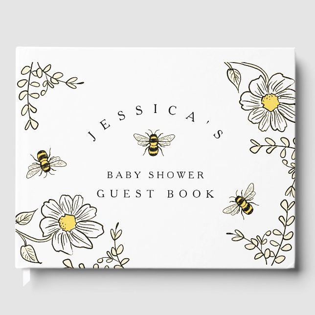 Bee Baby Shower Willkommen bei der Dusche der Humm Gästebuch (Vorderseite)