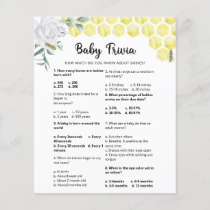 Bee Baby Trivia   Baby Showspiel