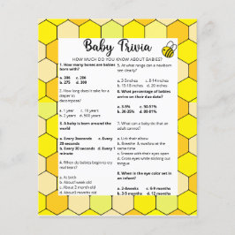 Bee Baby Trivia | Baby Showspiel