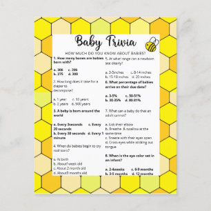 Bee Baby Trivia   Baby Showspiel