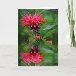Bee Balm Reflection Mother Day Card Karte