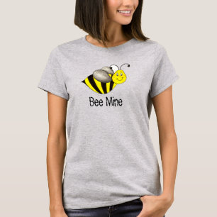 Bee (Be) Mine Yellow Bumblebee Valentinstag T-Shirt
