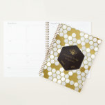 Bee BeeKeeper Honey Apairist Gold Black Planer<br><div class="desc">Einzigartiger Gradient Gold Bee Logo Honeybee Beekeeper Business Planner. Das perfekte Apartmentdesign für ein Imkergeschäft.</div>
