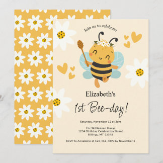 Bee-Biene 1. Geburtstagsparty Einladung