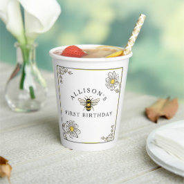 Bee Birthday Bumble Bee PartyPaper Cups Pappbecher