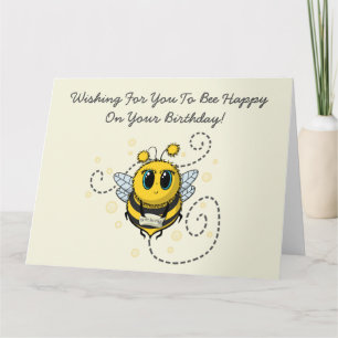 Bee Birthday Card Karte