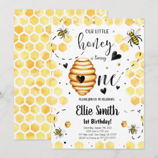Bee Birthday Einladung