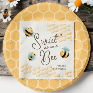 Bee Birthday Einladung Serviette