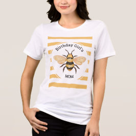 Bee Birthday Girl's Mom Party Tri-Blend Shirt