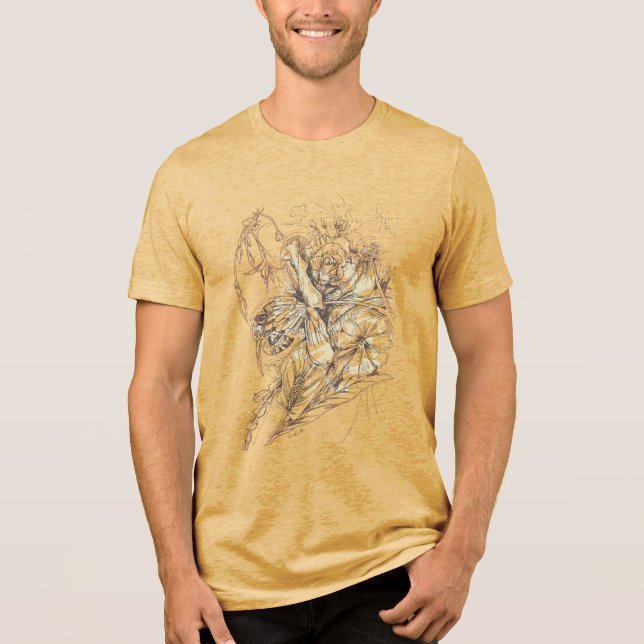 Bee & Blooms Tri-Blend Shirt (Vorderseite)
