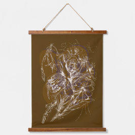 Bee & Blooms Wandteppich Mit Holzrahmen