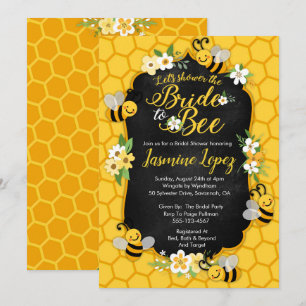Bee Bridal Shower Einladung