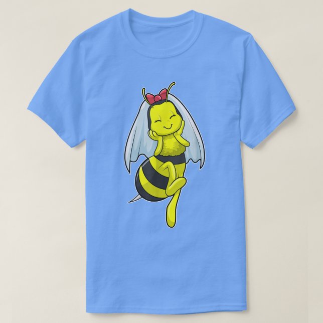 Bee Bride Veil Wedding  T-Shirt (Design vorne)