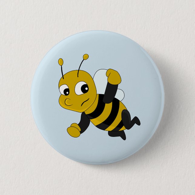 Bee cartoon button (Vorderseite)