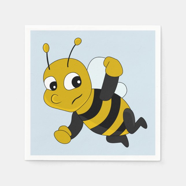 Bee cartoon napkins serviette (Vorderseite)