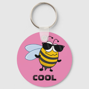 Bee Cool   Funny Trendy Bee Customizable Schlüsselanhänger