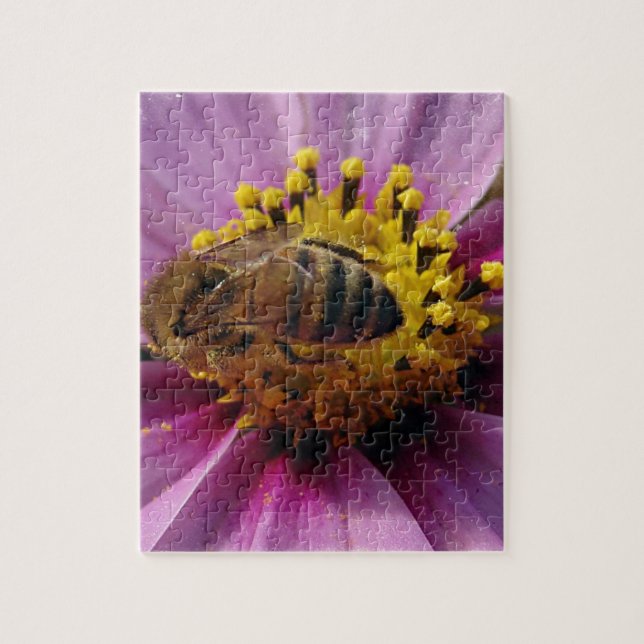 Bee Cosmo, Honey Bee und Cosmo Blume Puzzle (Vertikal)