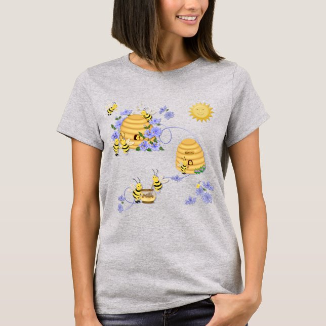Bee Dance Floral T-Shirt (Vorderseite)
