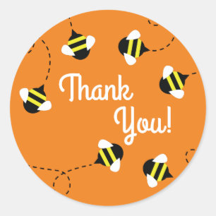 Bee Day 1. Geburtstag Sticker Siegel Vielen Dank