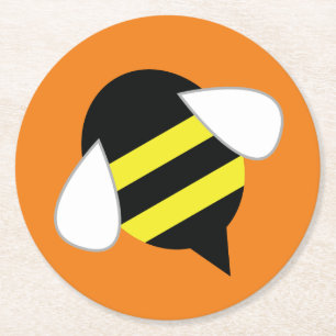 Bee Day Niedlich Kid's Birthday Runder Pappuntersetzer