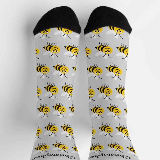Bee Design Personalised Socken (Oben)