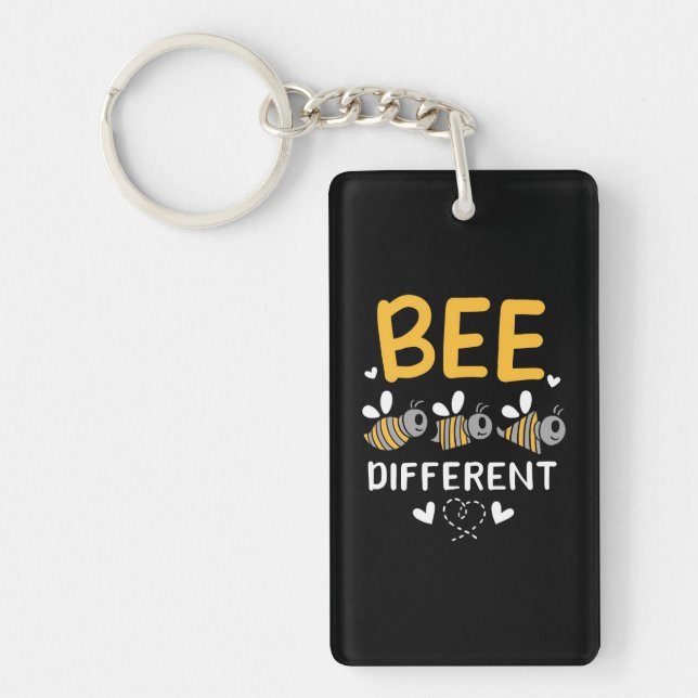 Bee Different Schlüsselanhänger (Vorderseite)