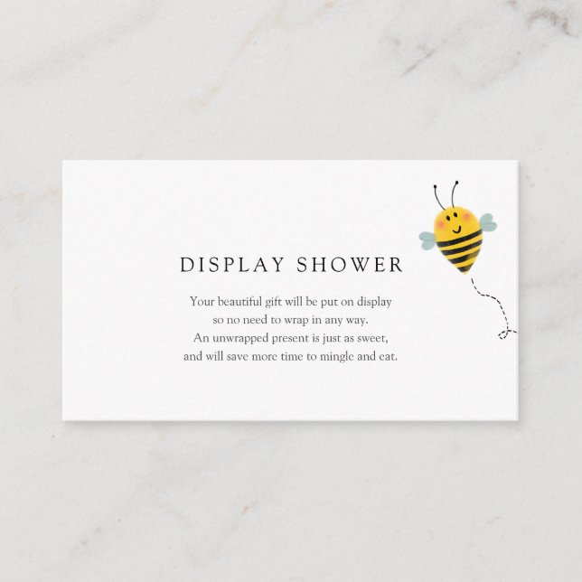 Bee Display Babyduschkarte Begleitkarte (Vorderseite)