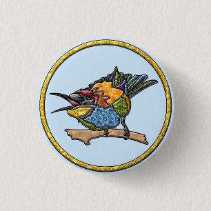 Bee Eater Bird Button