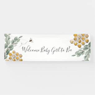 Bee Eucalyptus Baby Shower Banner