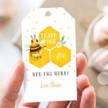 Bee Favor Tags Bee Birthday Beeing Here Vielen Dan