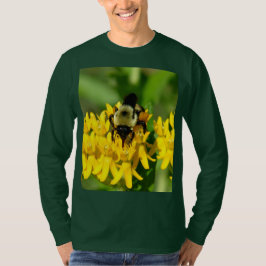 Bee Feasting on Butterfly Weed Wildflowers T-Shirt