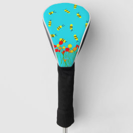 Bee Field blue sky Golf Driver Cover Headcover