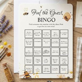 Bee Finde den Gast Junggesellinnen-Abschied-Bingo  Einladung