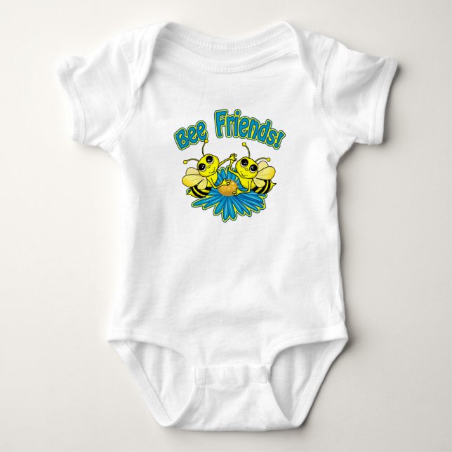 Bee Friends Baby Strampler (Vorderseite)
