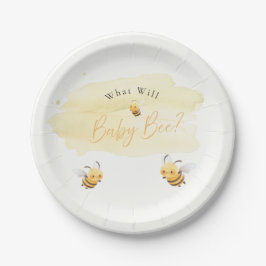 Bee Gender Reveal Party Plates What Will Baby Bee Pappteller