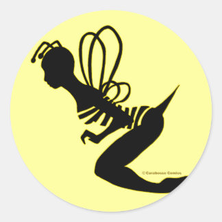 Bee Girl Silhouette Sticker