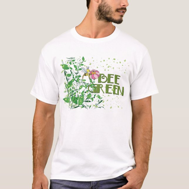 Bee Green Öko Earth Day Shirt (Vorderseite)