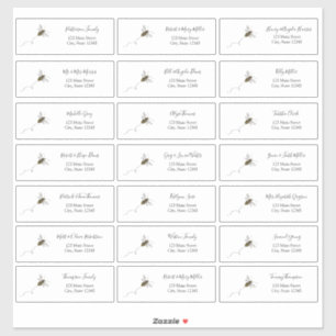 Bee Guest Address Envelope Aufkleber