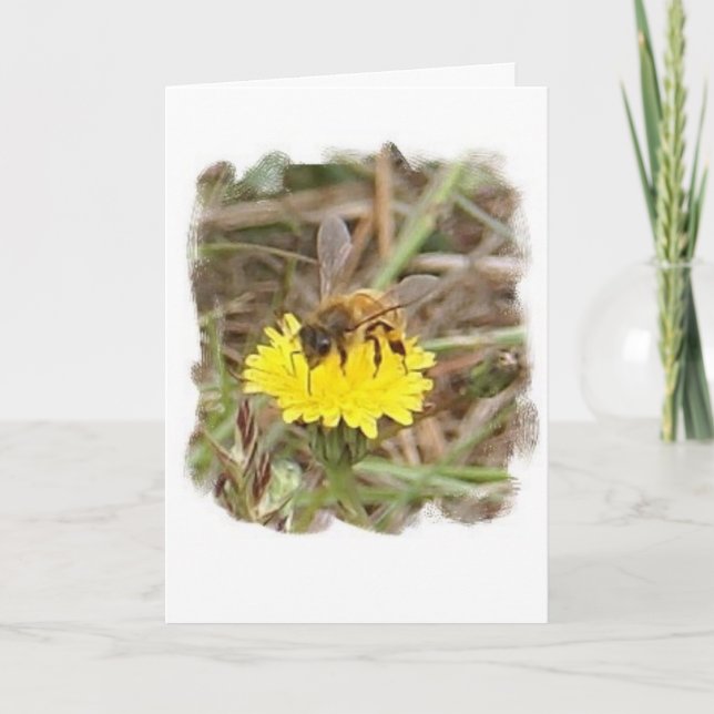 Bee Happy Birthday Karte (Vorderseite)