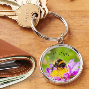 Bee Happy Bumblebee Schlüsselanhänger