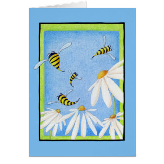Bee Happy Daisis Note Card