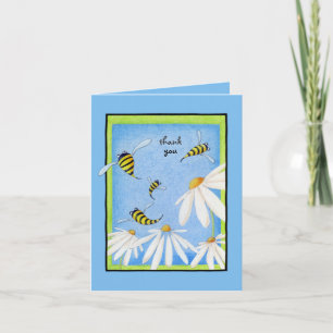 Bee Happy Daisis Vielen Dank Notiz Card Dankeskarte
