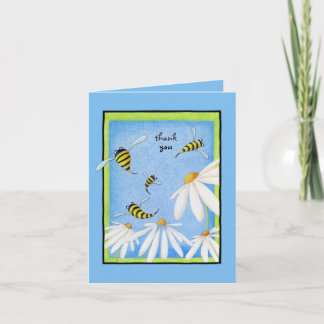 Bee Happy Daisis Vielen Dank Notiz Card Dankeskarte