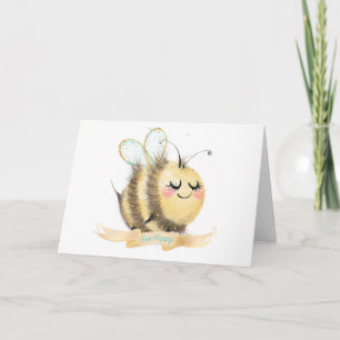 Bee Happy Grußkarte Karte